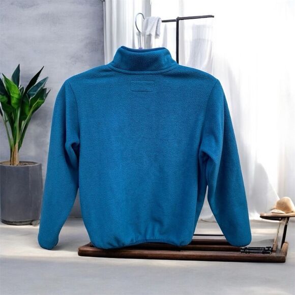 Kids Blue Teal Parks Project Snap Front Fleece/Jacket Medium EUC Unisex - Picture 2 of 3
